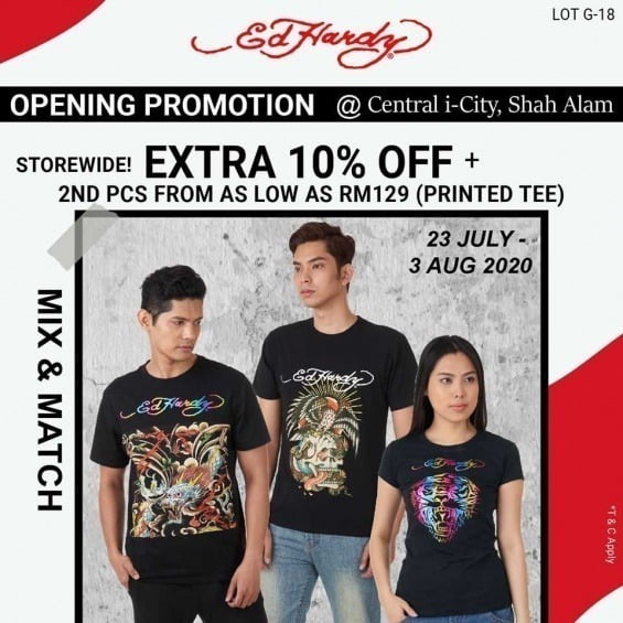 ED HARDY CENTRAL I-CITY EXCLUSIVE OPENING DEAL